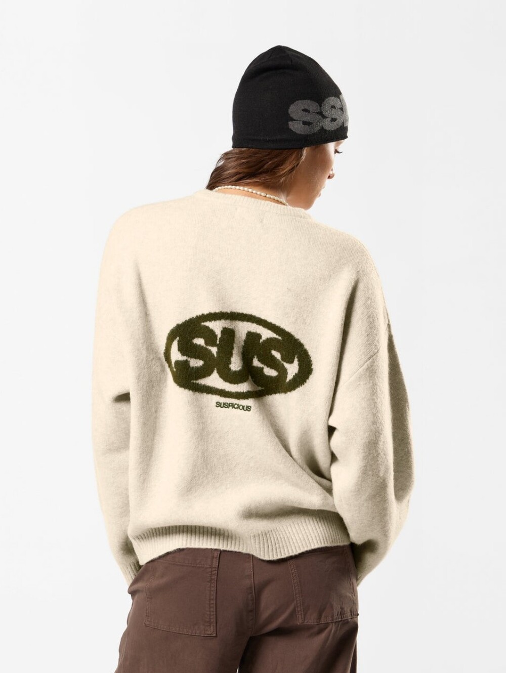 The Suspicious Antwerp "The SUS Knitted Sweat" Dune Beige Large